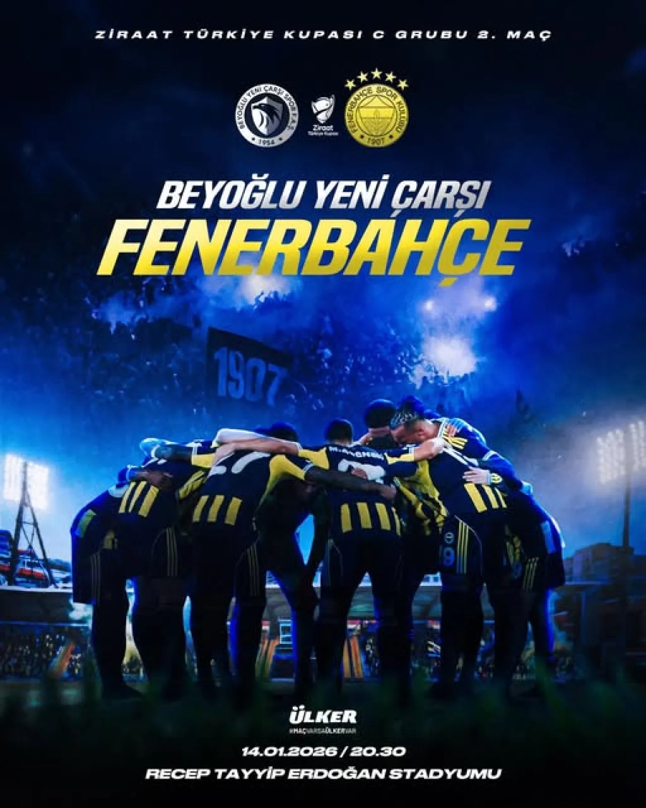 Ziraat Türkiye Kupası'nda Fenerbahçe, Beyoğlu Yeni Çarşı'yı Konuk Edecek