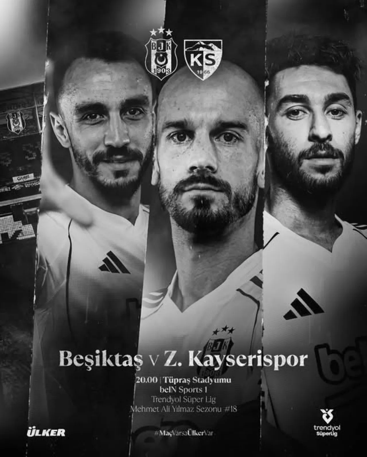 Kayserispor ile Beşiktaş Arasındaki Süper Lig Karşılaşmasına Geri Sayım