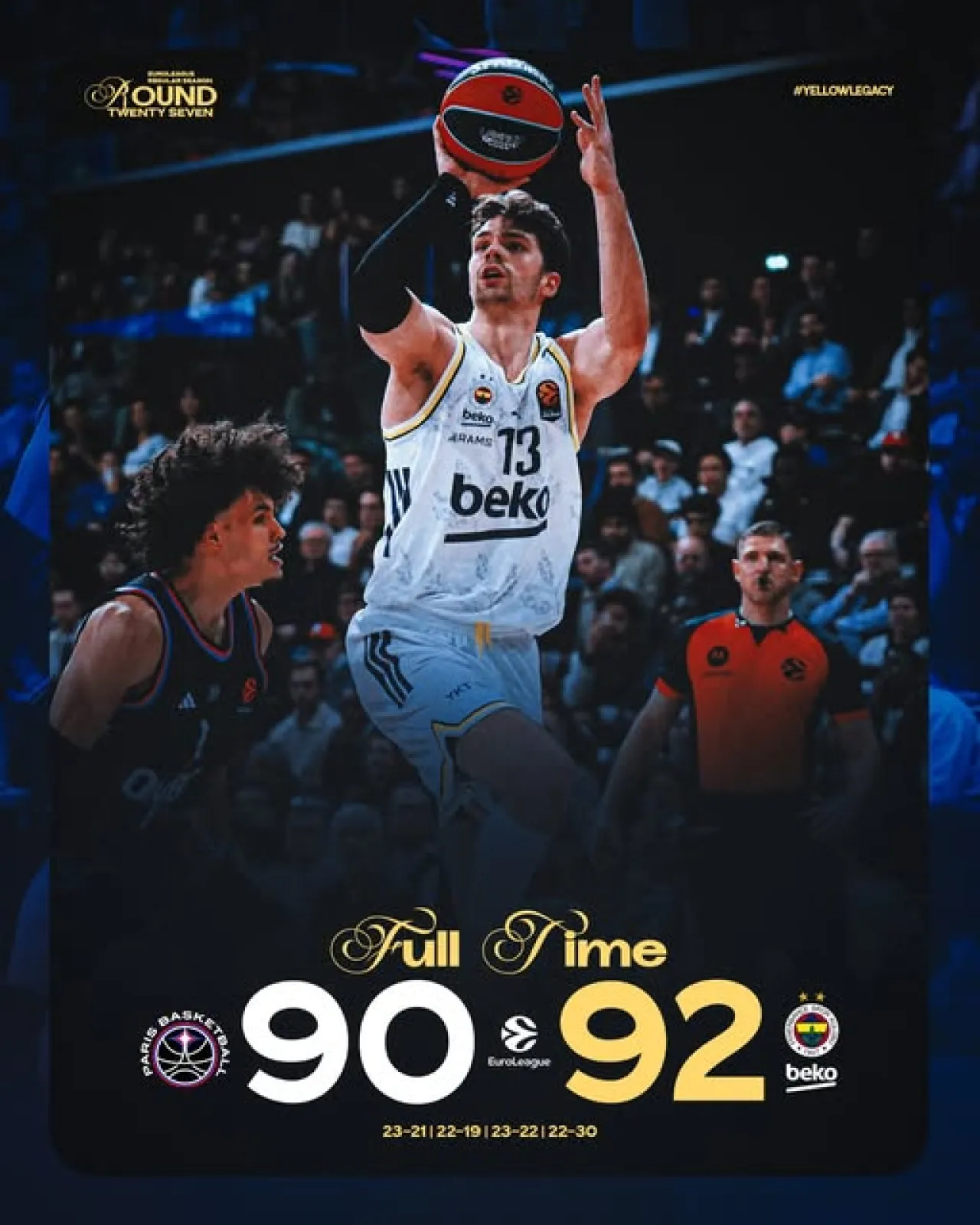 Fenerbahçe Beko, Paris'te Zorlu Mücadeleyi Kazandı